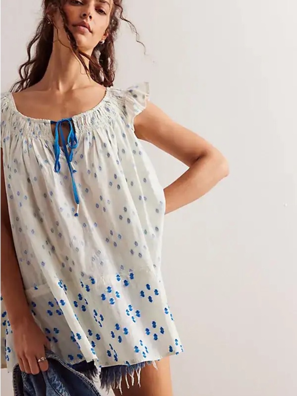 Free People We the Free Jules Oversized Cotton Tunic | Large NWOT